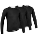 3-pack koszulek termoaktywnych z długim rękawem GripGrab RIDE Thermal czarny
