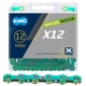 Łańcuch KMC X12 Aurora Green Waxed