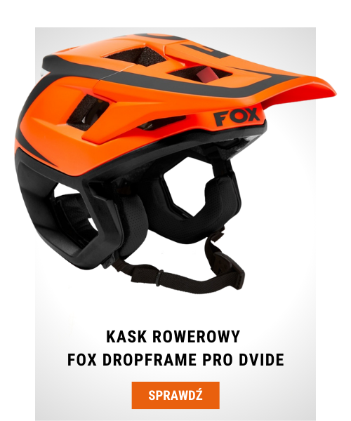 Kask rowerowy Fox Dropframe Pro Dvide pomarańczowy
