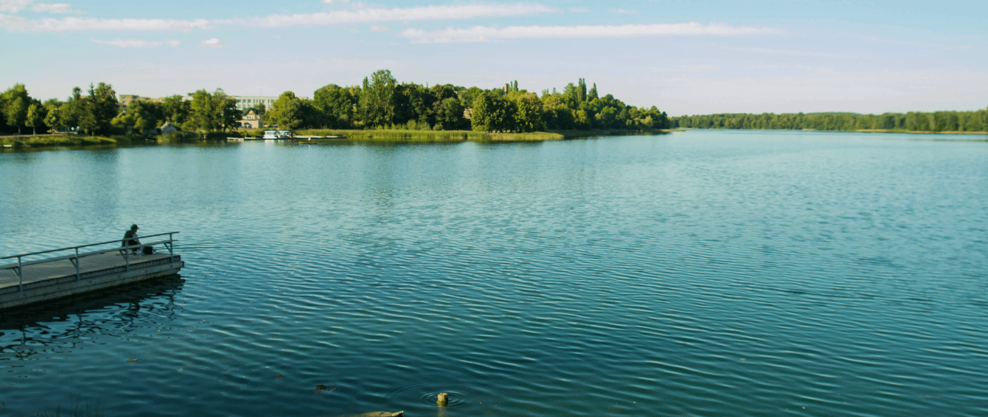 Jezioro na trasie Green Velo