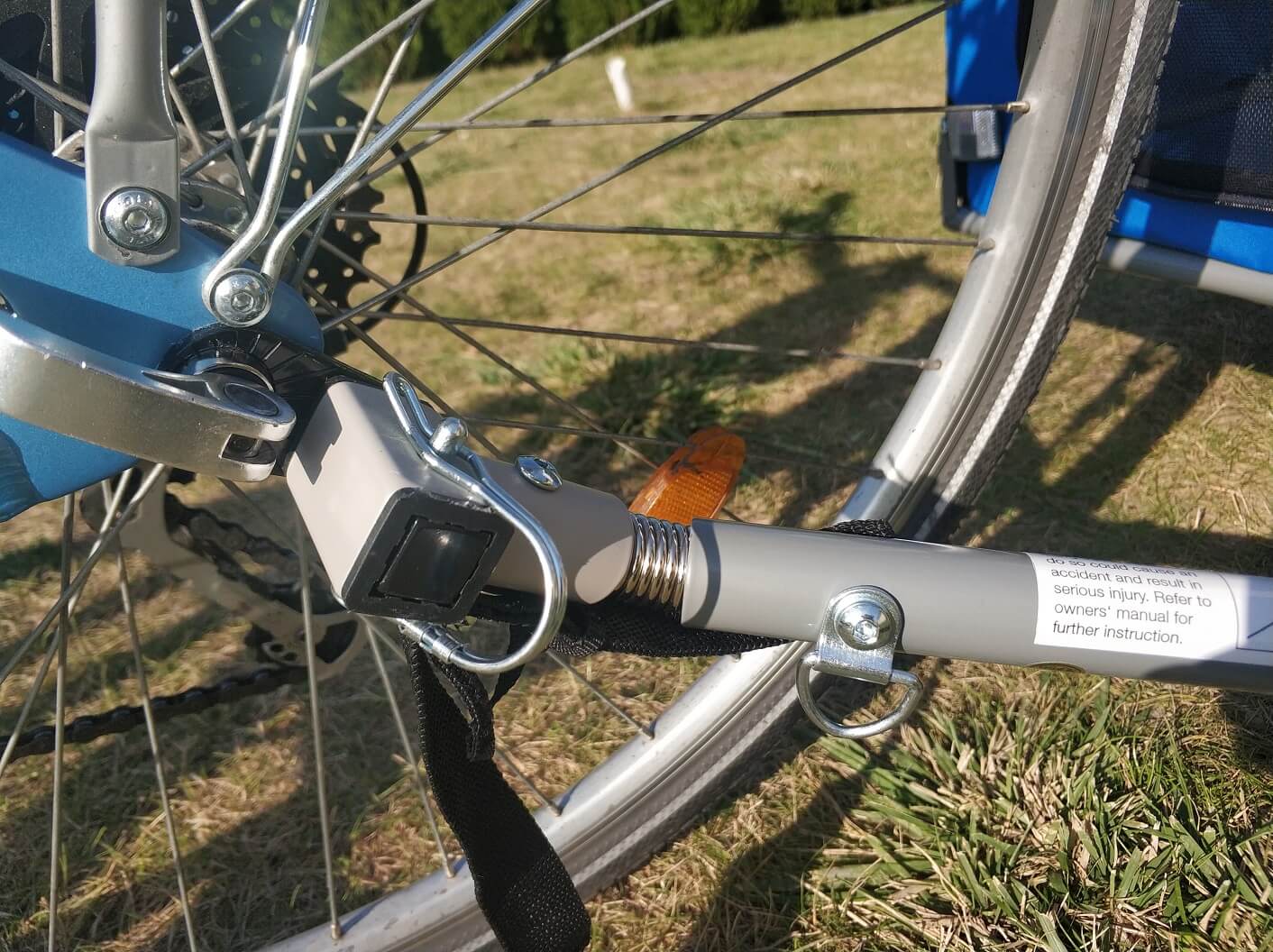 mechanizm łączący przyczepkę xlc doggy van z rowerem