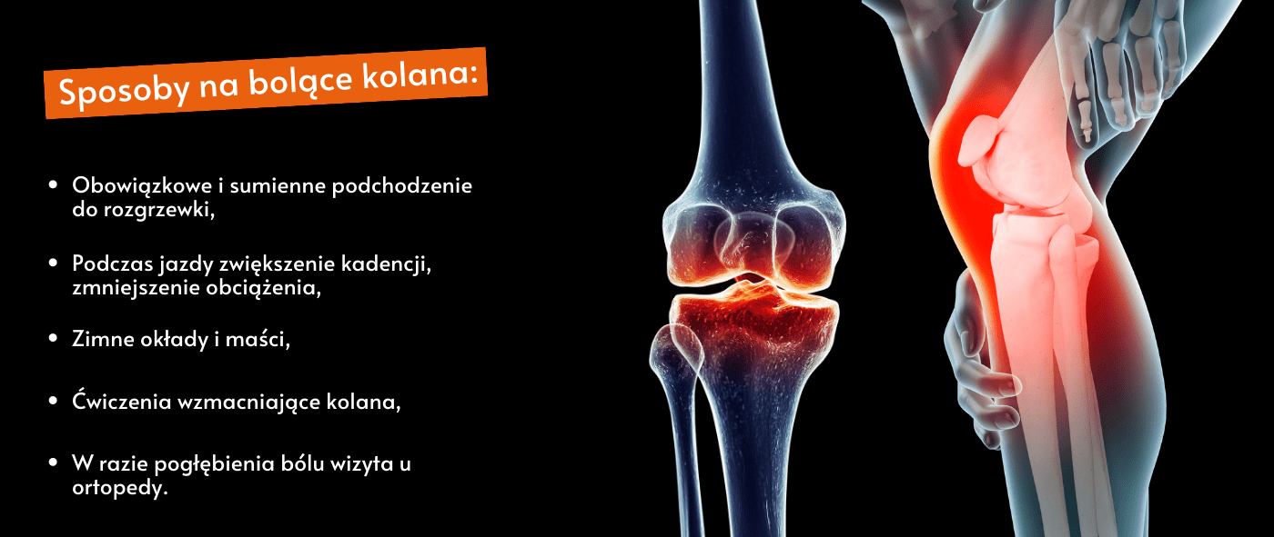 sposoby na ból kolan po rowerze