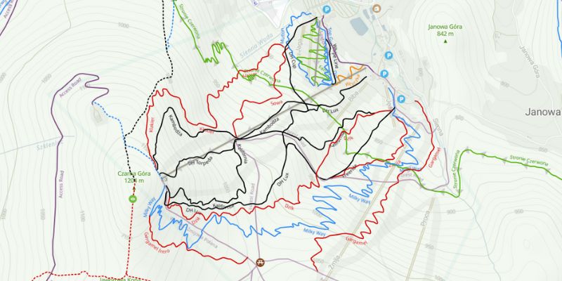 Mapa Bike Park Czarna Góra