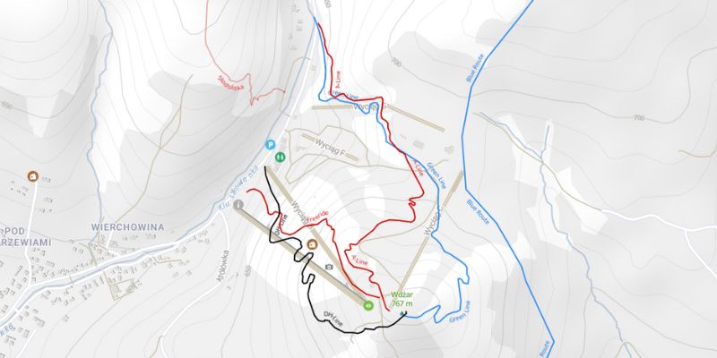 Mapa Bike Park Kluszkowce