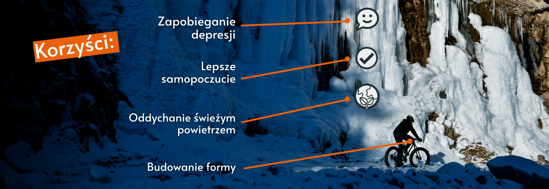 korzyści z jazdy rowerem zimą