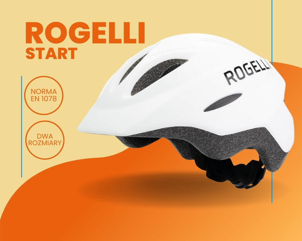 Cechy kasku rowerowego Rogelli Start w kolorze białym