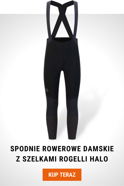 Spodnie rowerowe damskie z szelkami Rogelli Halo