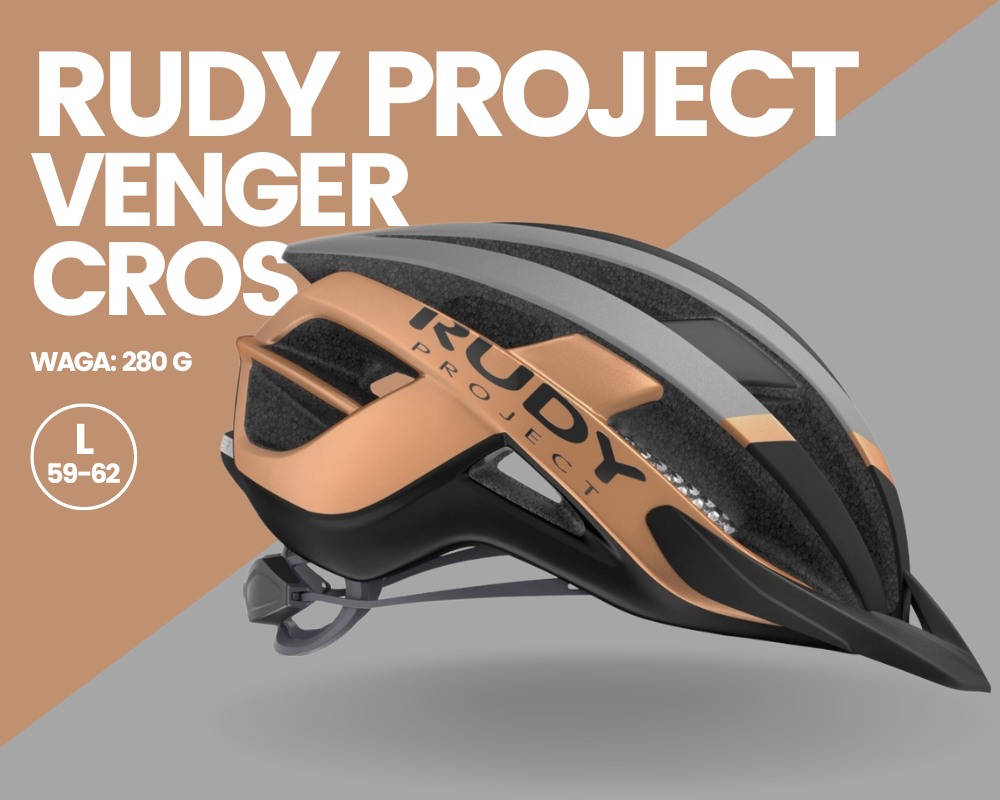 Kask rowerowy Rudy Project Venger Cross czarno brązowy