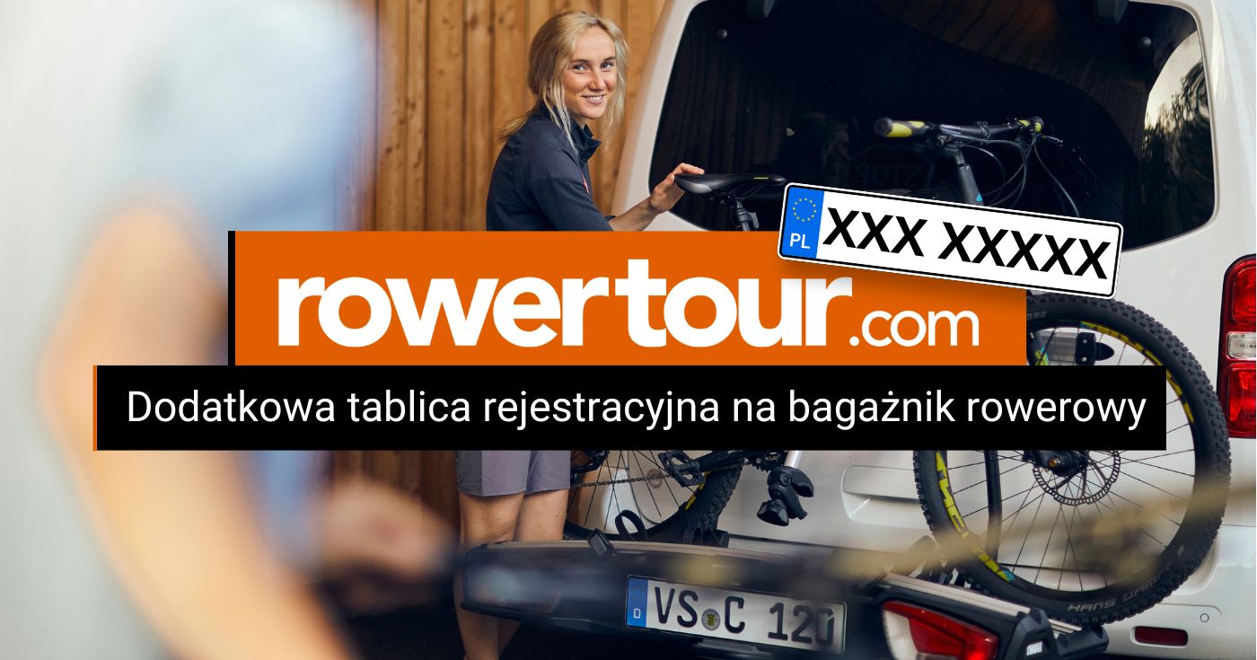 Dodatkowa tablica rejestracyjna do bagażnika rowerowego na hak