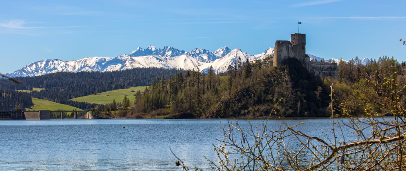 Zamek na trasie Velo Dunajec