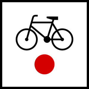 Dodatkowy znak na szlakach rowerowych R-1a