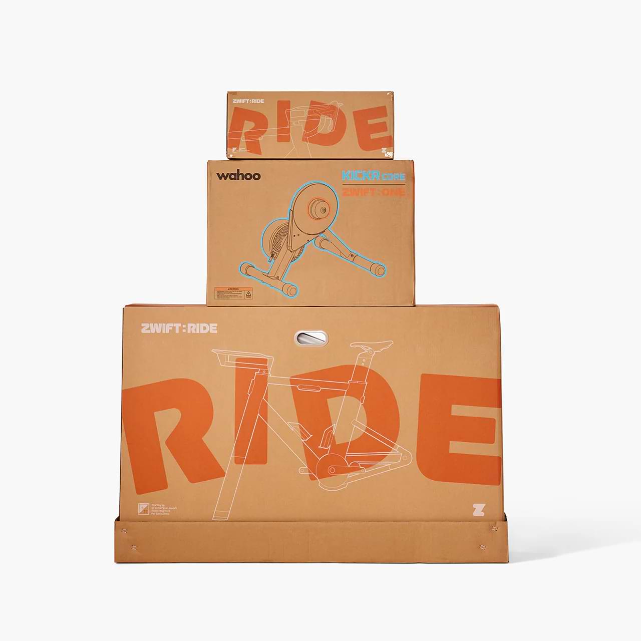 Zwift Ride spakowany w kartonach
