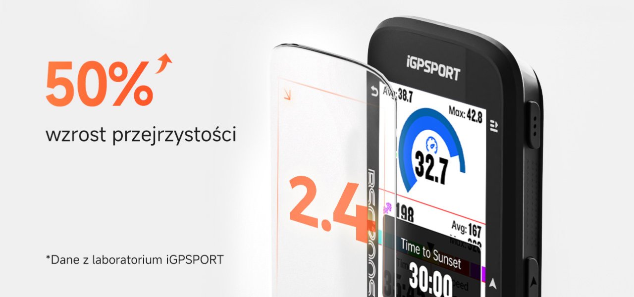 Większa czytelność w pełnym słońcu na nawigacji iGPSPORT BSC200S