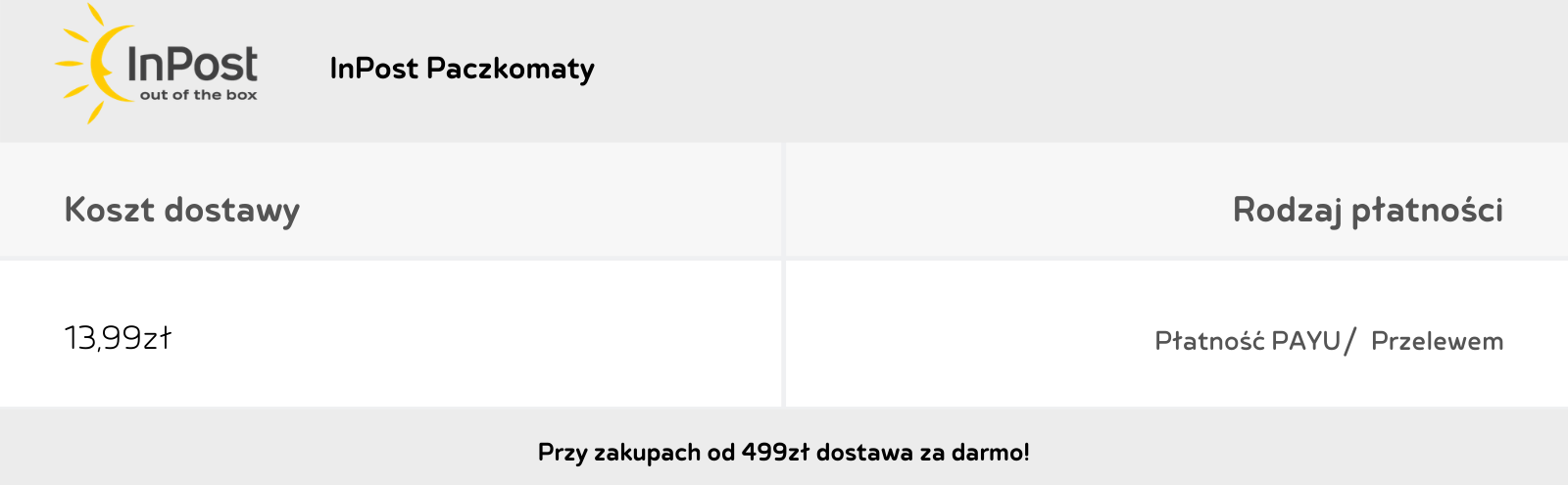 Koszty wysyłki - Rowertour.com