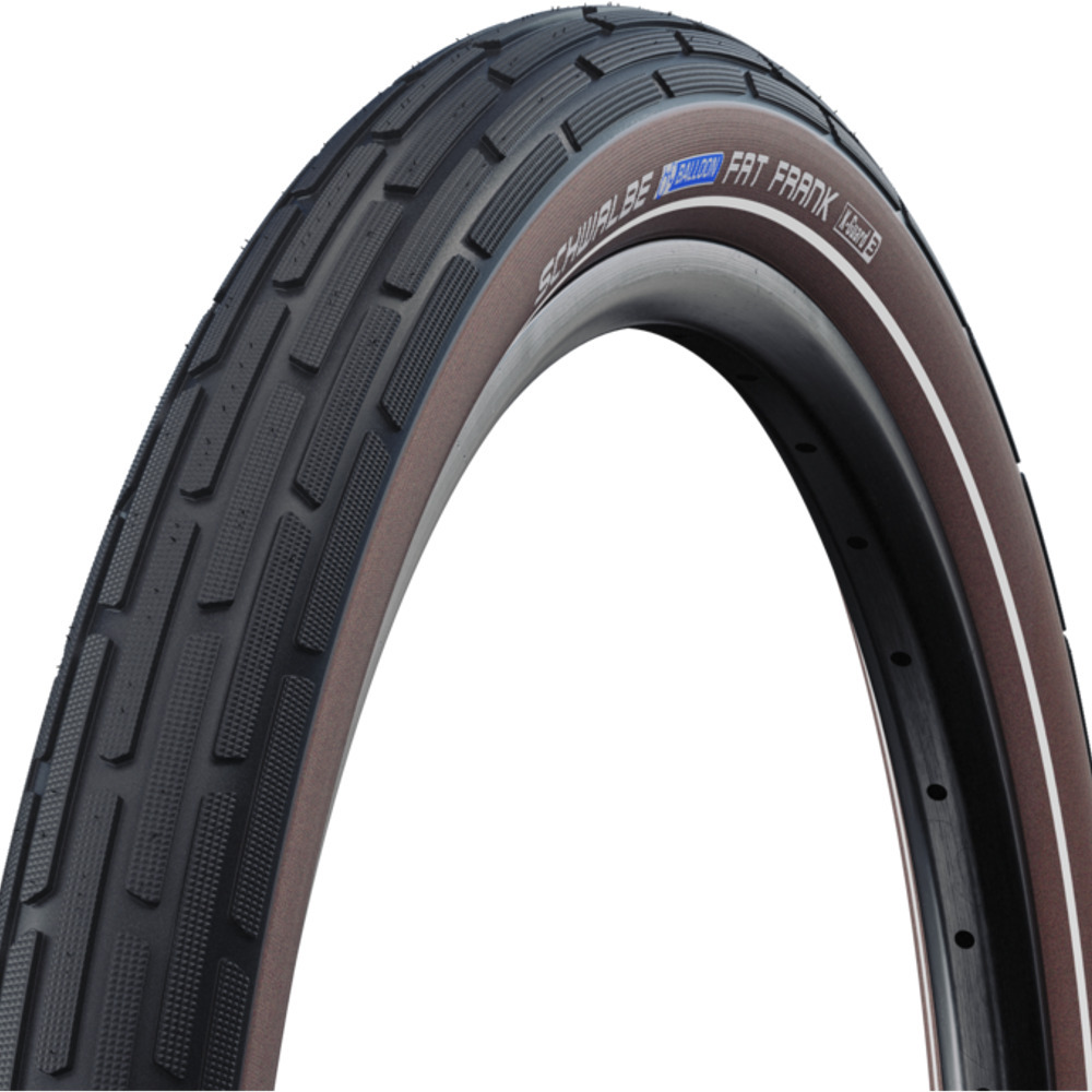 Pneu Vélo Schwalbe Fat Frank 28" X 2.00 - K-Guard HS375, Pour Urbain, Rigide, Noir