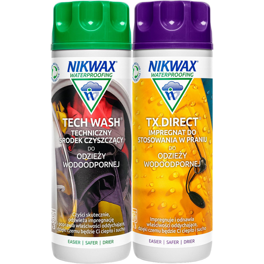 Nikwax Tech Wash and TX. Direct Wash-In Double Pack - 2 x 1 Litre