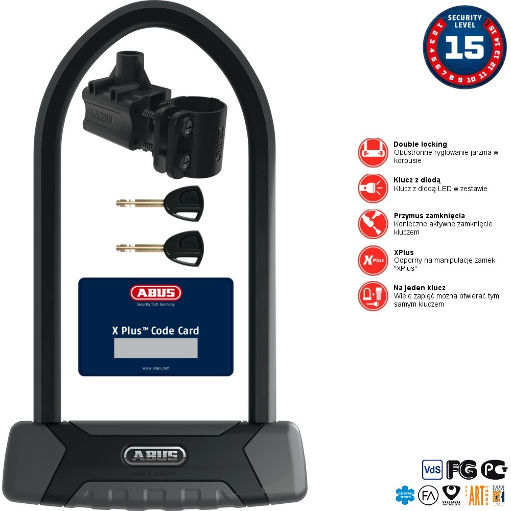 Abus Granit X Plus 540 Zapięcie do roweru U Lock + USH 540