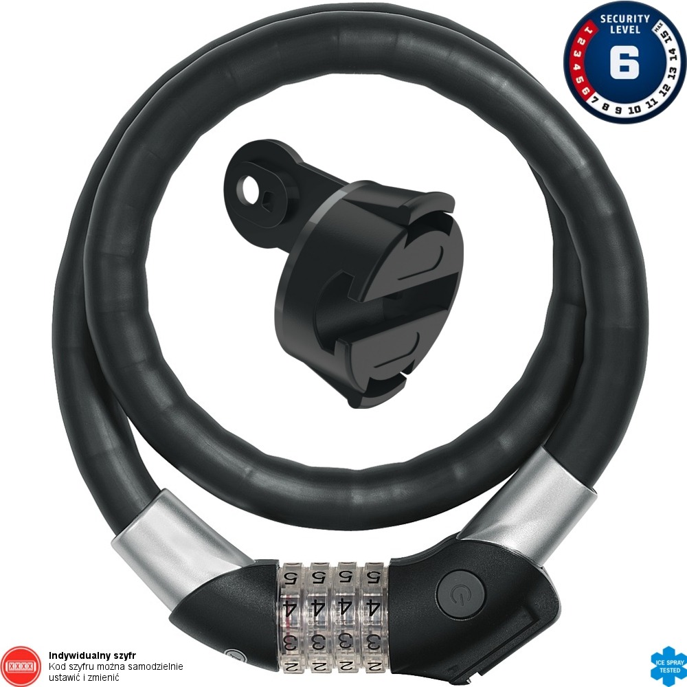 Zapięcie Abus Steel-O-Flex Raydo Pro 1460 + KF - Rowertour.com