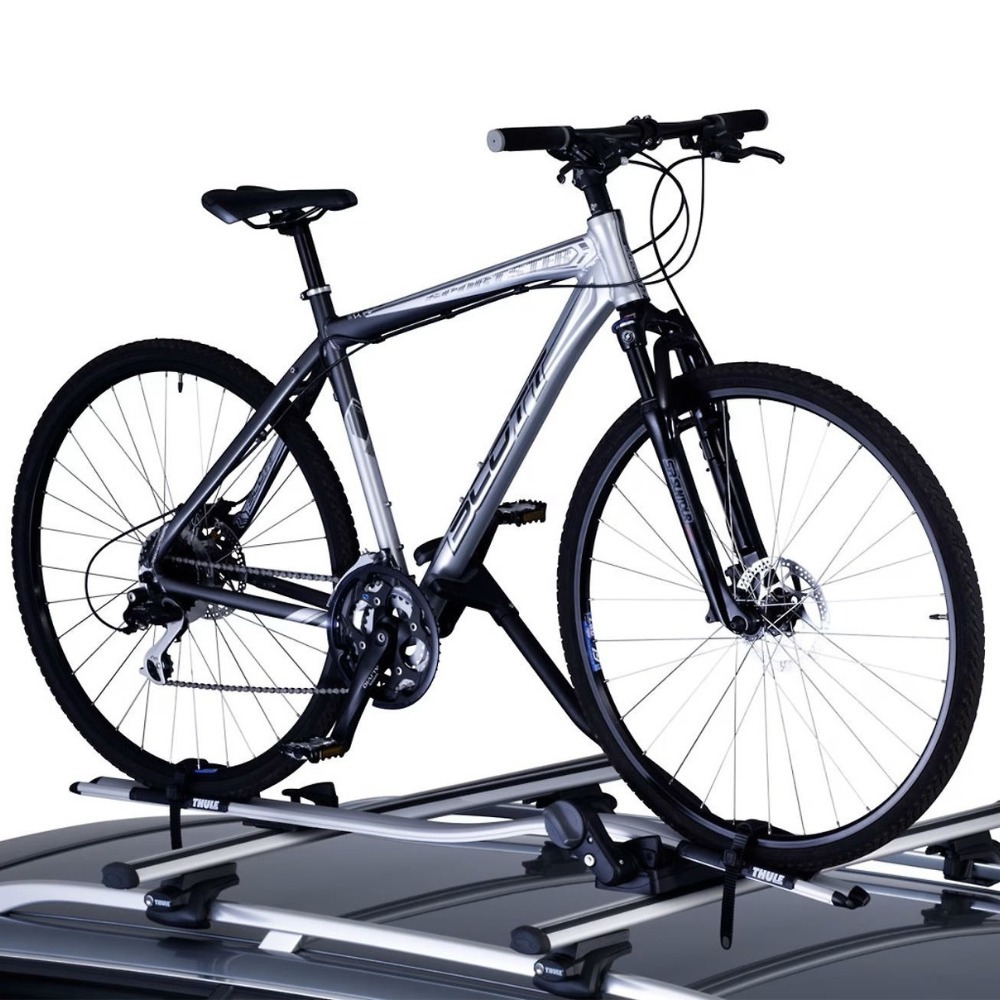 Uchwyt rowerowy na dach Thule ProRide 591 Twin Pack srebrny