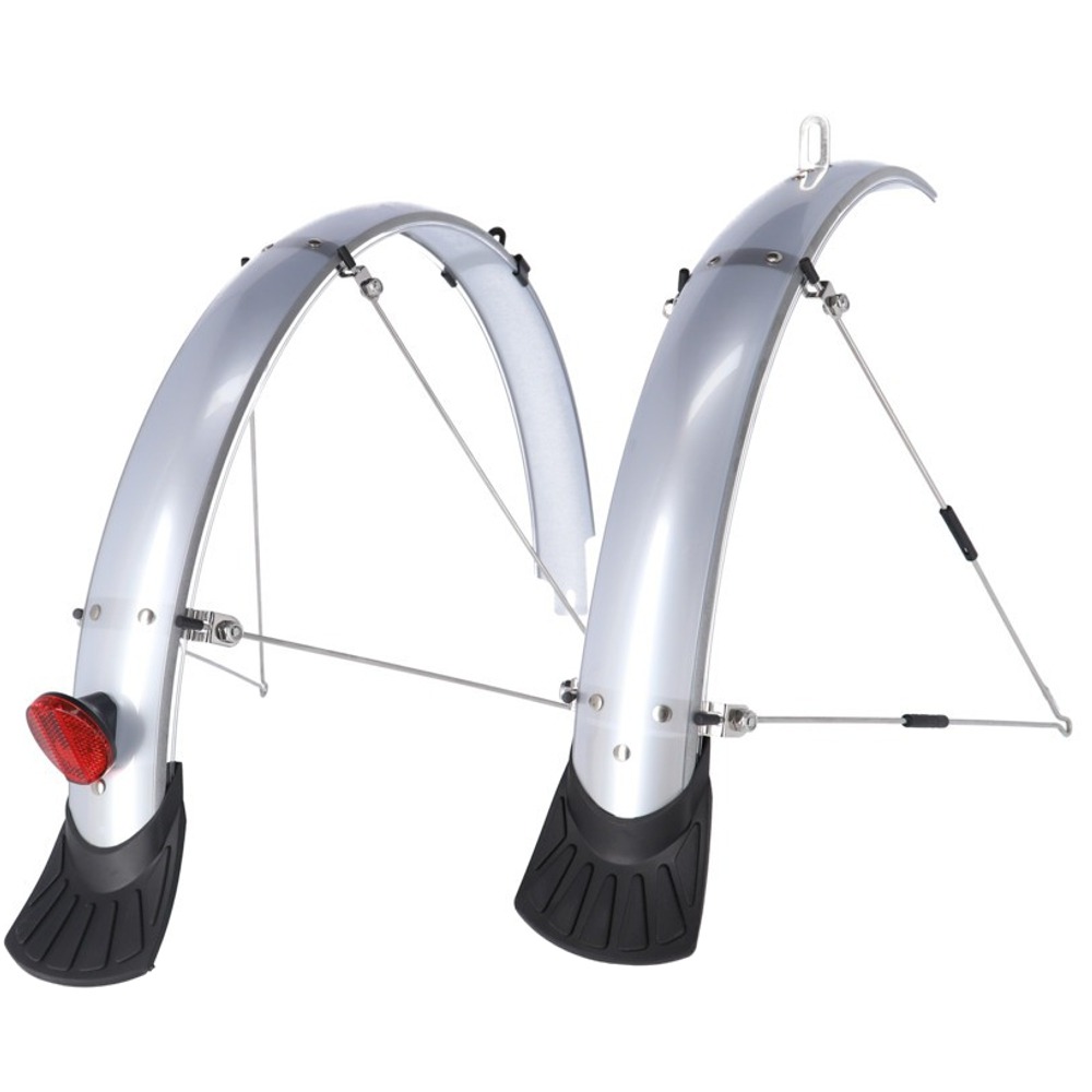 XLC MG F02 Błotniki rowerowe 28 cali komplet odblask srebrne