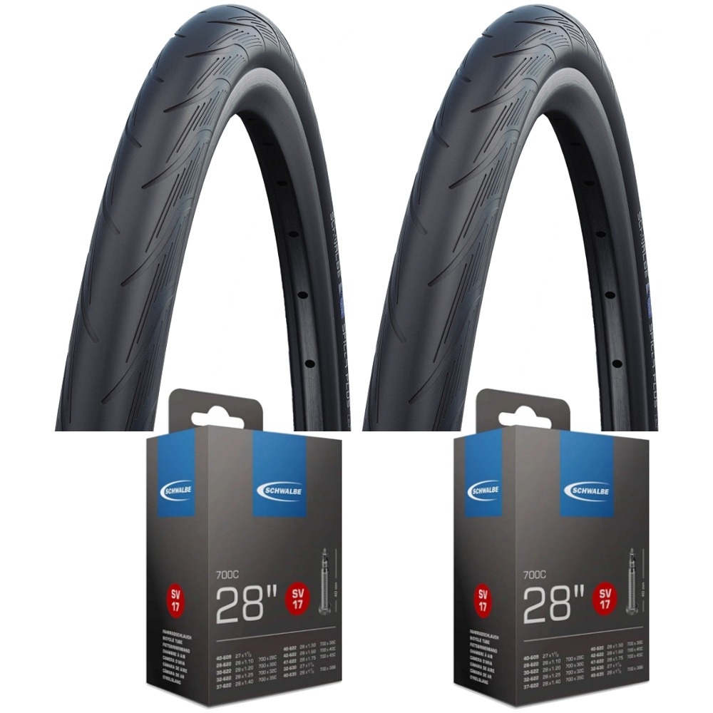 Komplet opon i dętek Schwalbe Spicer Plus Reflex Presta 28 x