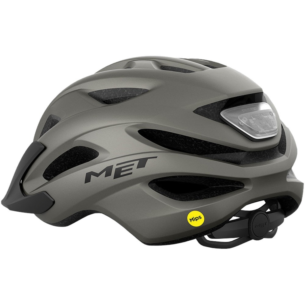 Casque Vélo MET Crossover Mips - Transformable Urbain/VTT, Feu LED Intégré, Taille XL (59-64 Cm), Blanc Mat